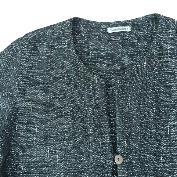 Yasuko Kurisaka Hand Woven Cropped Jacket Pit to Pit 25.5” - Picture 1 of 10